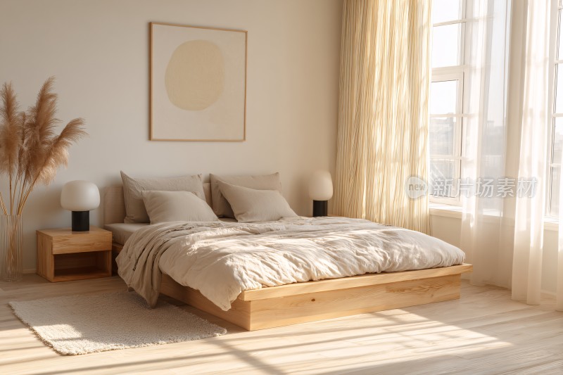 温馨简约风格的卧室场景