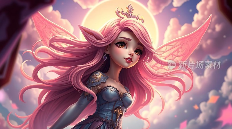 粉发公主与梦幻翅膀