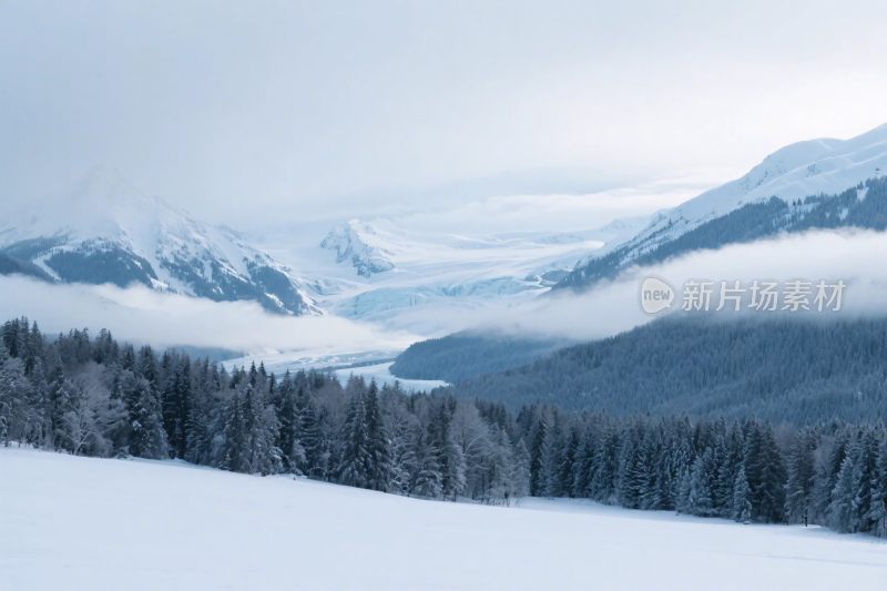 雪山雪景自然风光