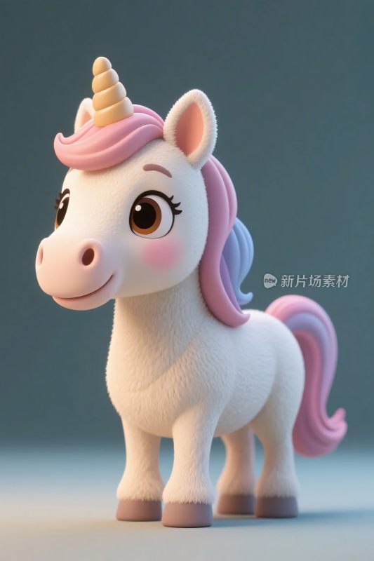 卡通独角兽插画