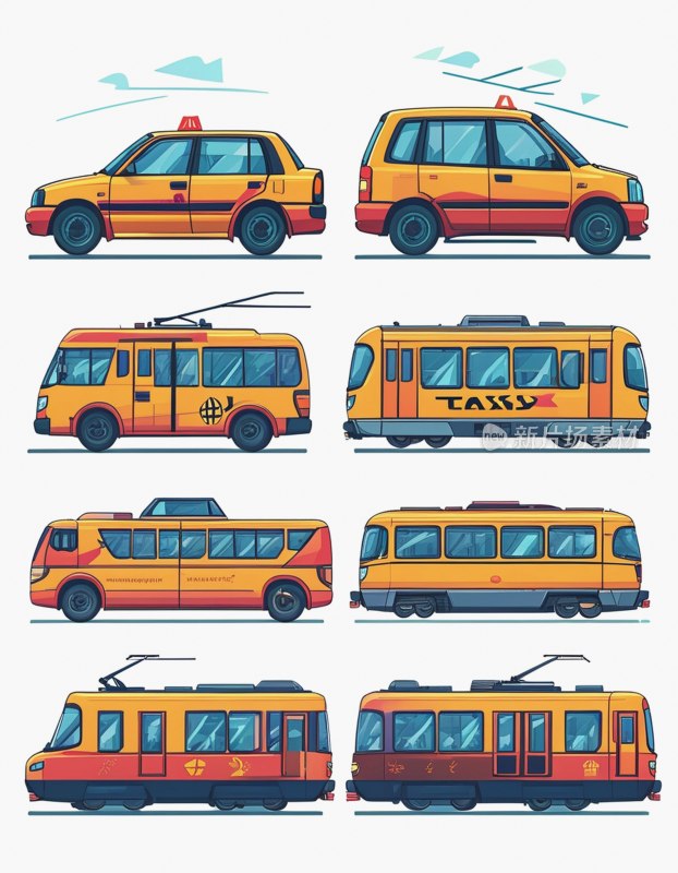 交通图标矢量集