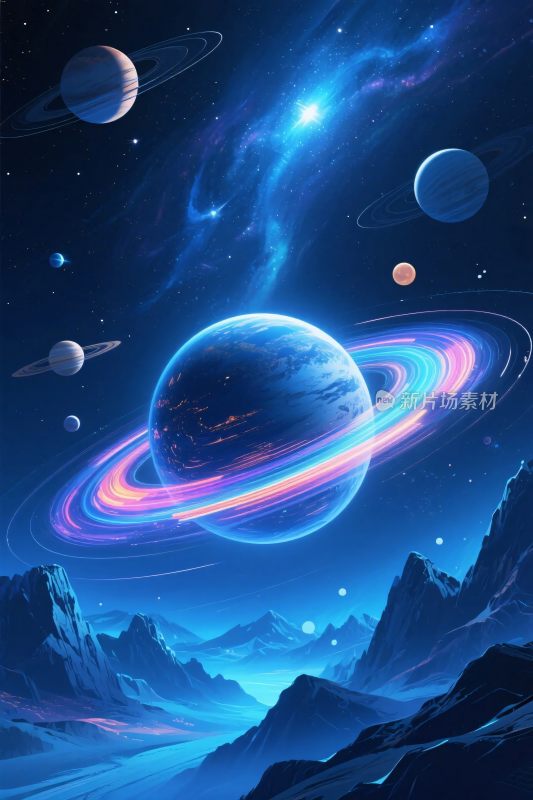 宇宙星空艺术插画