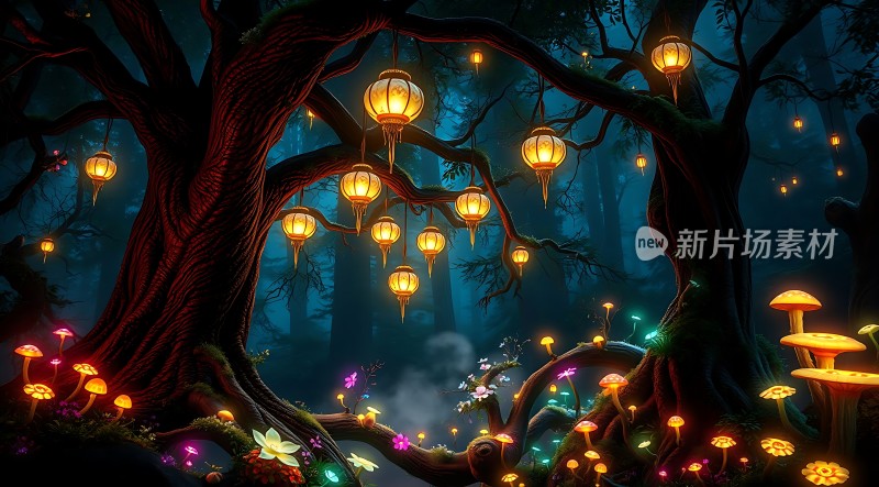 神秘森林夜光奇景