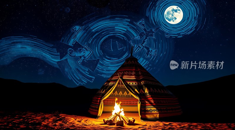 星空下的神秘帐篷