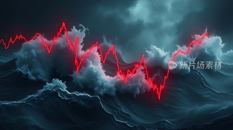 红色闪电穿越风暴云海