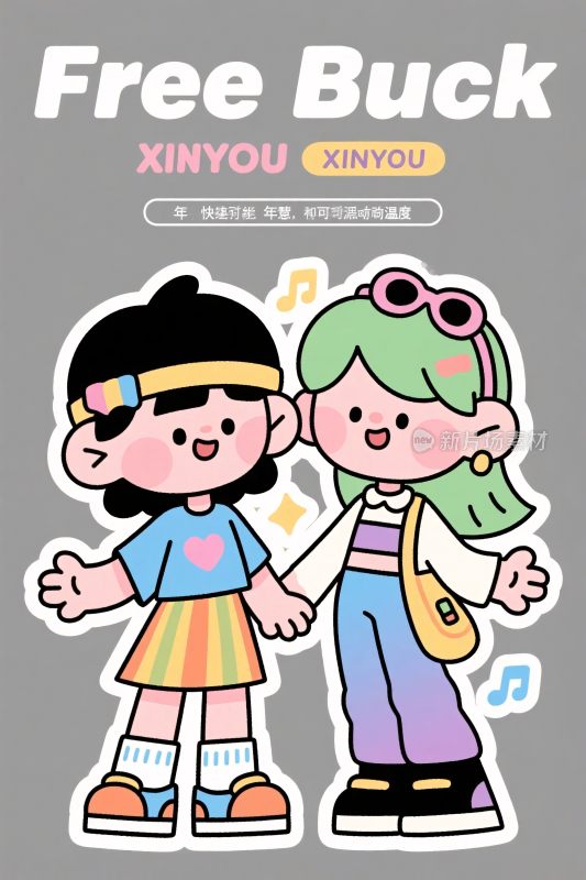 可爱卡通人物插画