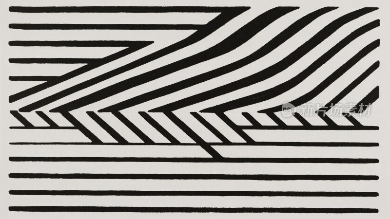 黑白条纹抽象图案