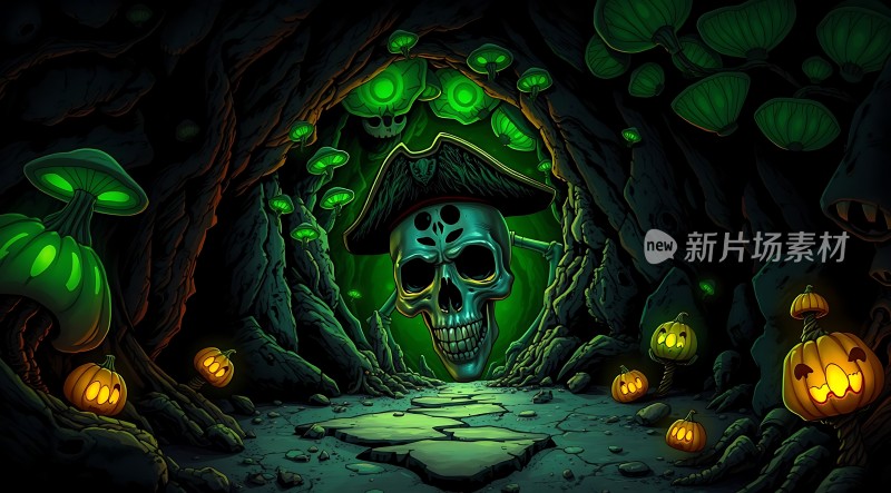 骷髅海盗洞中探险