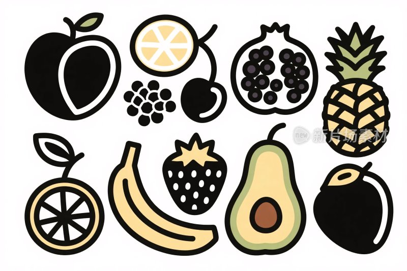 水果插画集合