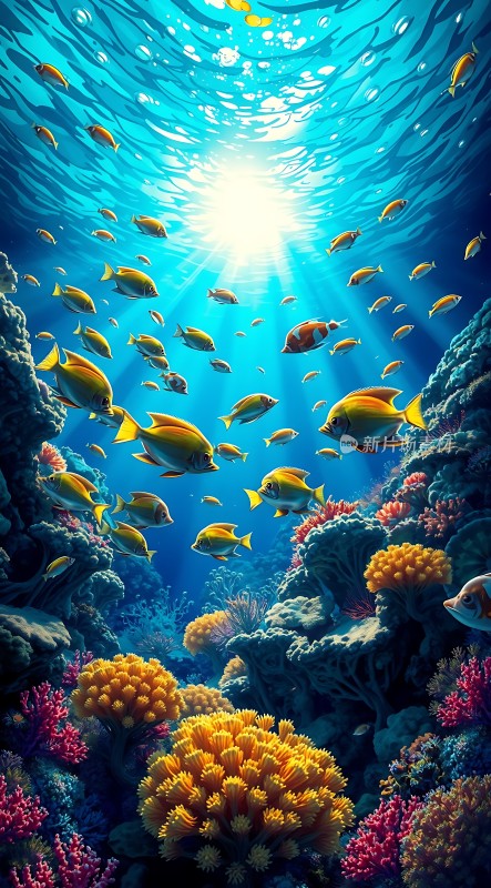 阳光下的海底世界