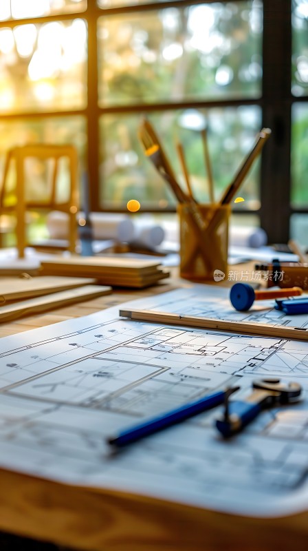 设计灵感之源图纸、工具与自然光