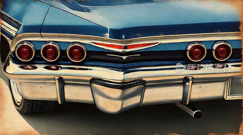 经典蓝车尾设计