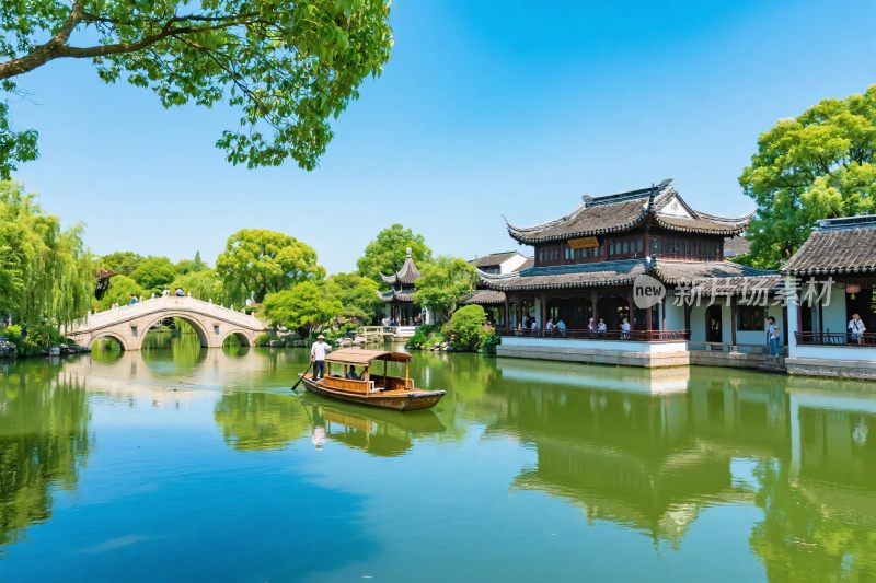 江南水乡古桥古建风光