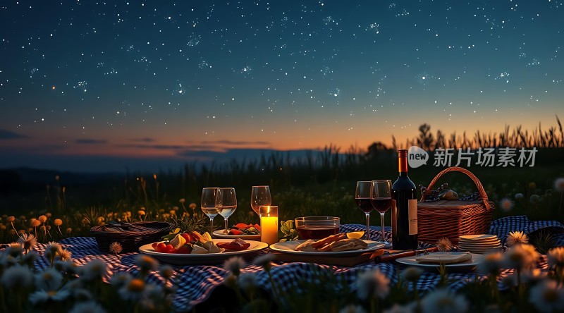 星空下的浪漫野餐