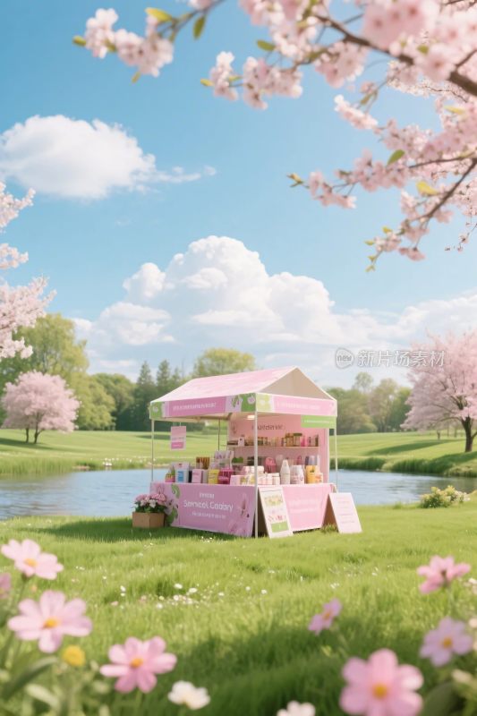 春日樱花小屋景