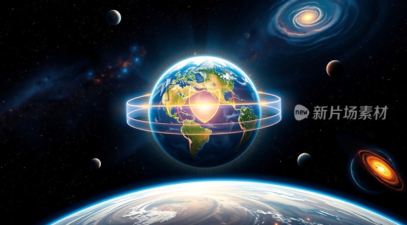 宇宙探索新篇章地球与星系共舞