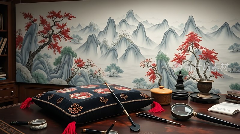 古风书房墨香四溢