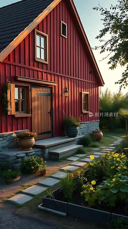 红色小屋温馨家园