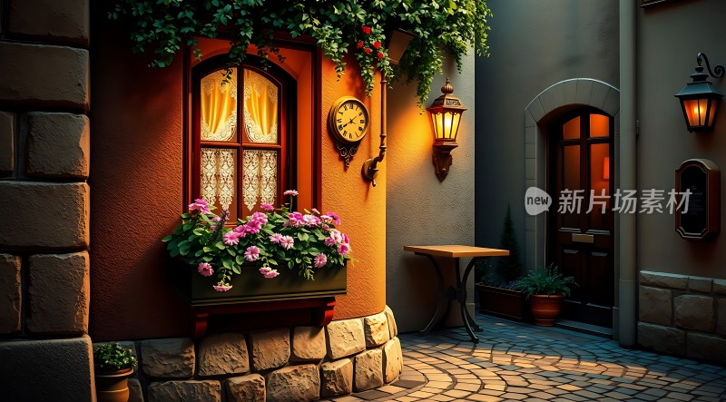 温馨小院夜色温柔