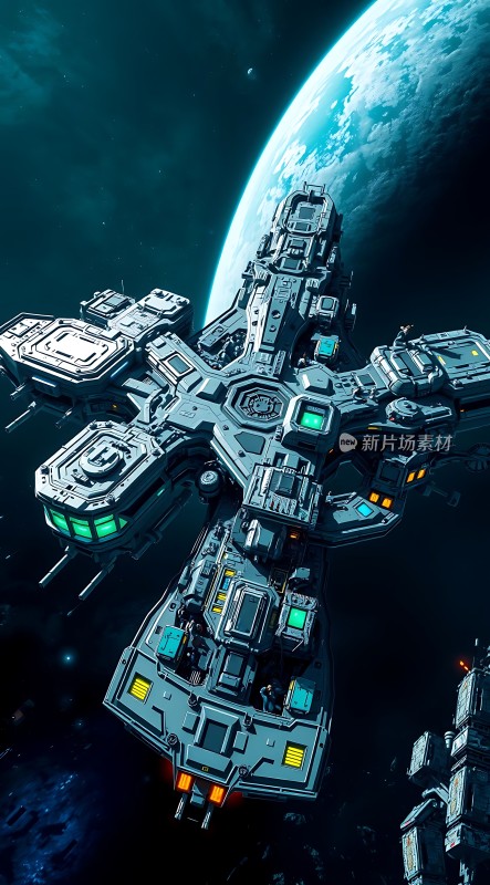 星际飞船与地球