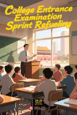 大学入学考试冲刺课堂插画 大学入学考试冲刺课堂插画