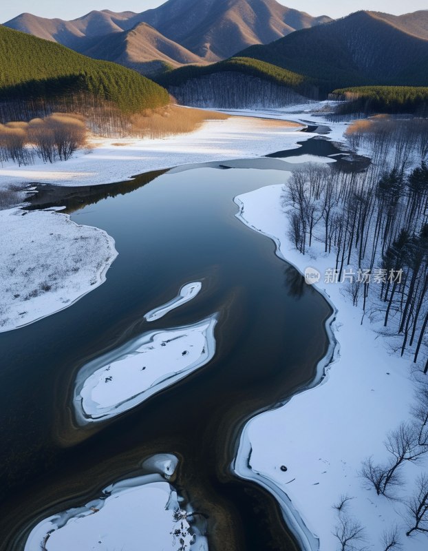 敦化沙河湿地冬景