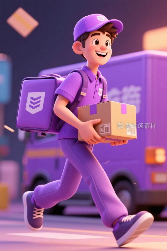 配送员插画