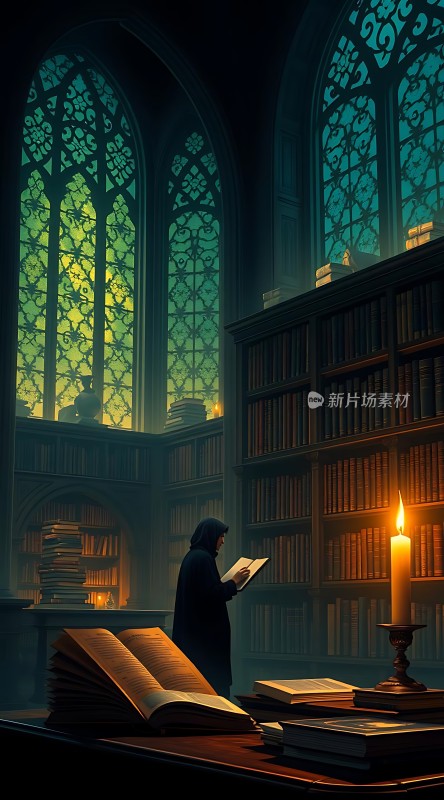 图书馆里的神秘阅读者