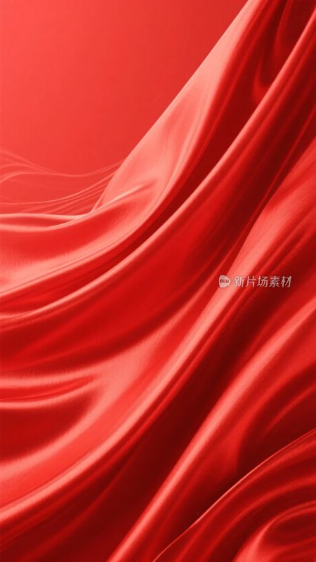 红色丝绸飘动背景图