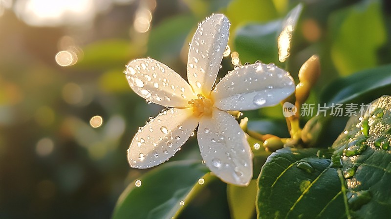 清晨茉莉花