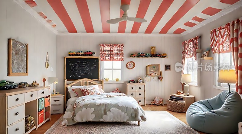 温馨卧室色彩斑斓舒适宜人