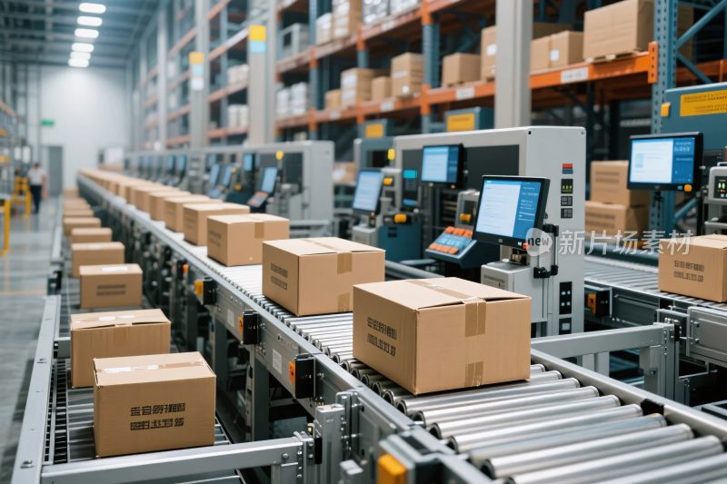 仓库物流传送带场景