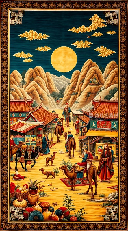 丝绸之路上的繁华夜市