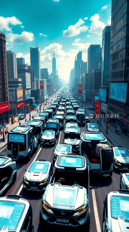 未来之城智能交通与摩天大楼