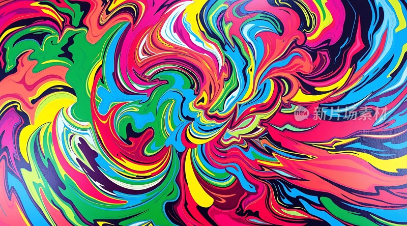 多彩漩涡艺术