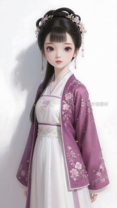 汉服佳人优雅绽放