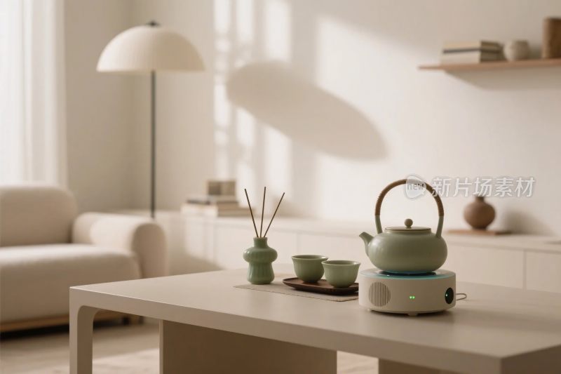 简约茶室室内场景