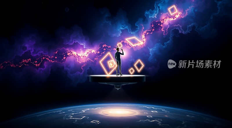 新片场素材科技与宇宙的结合