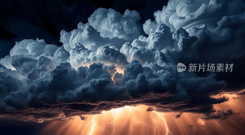 雷雨交加的天空