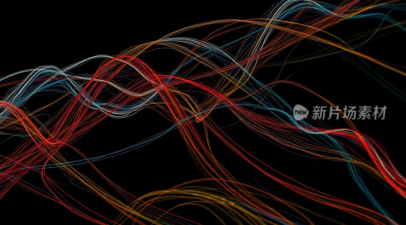 彩色光束交织的艺术画面