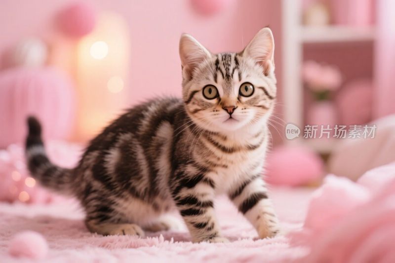 可爱小猫温馨场景