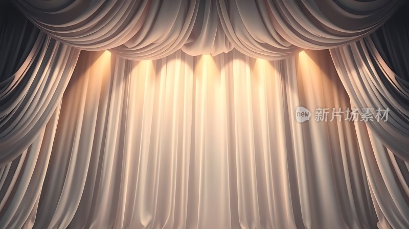 白色幕布舞台灯光秀