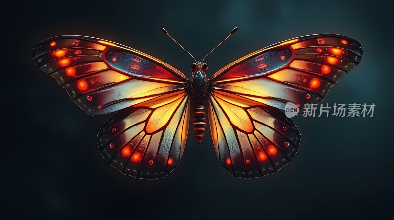 蝴蝶翅膀上的光晕