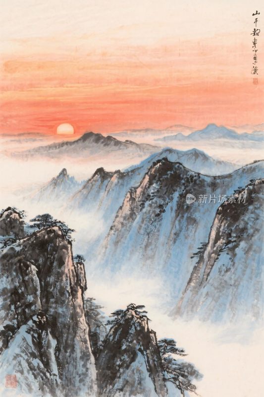 山水国画风景图