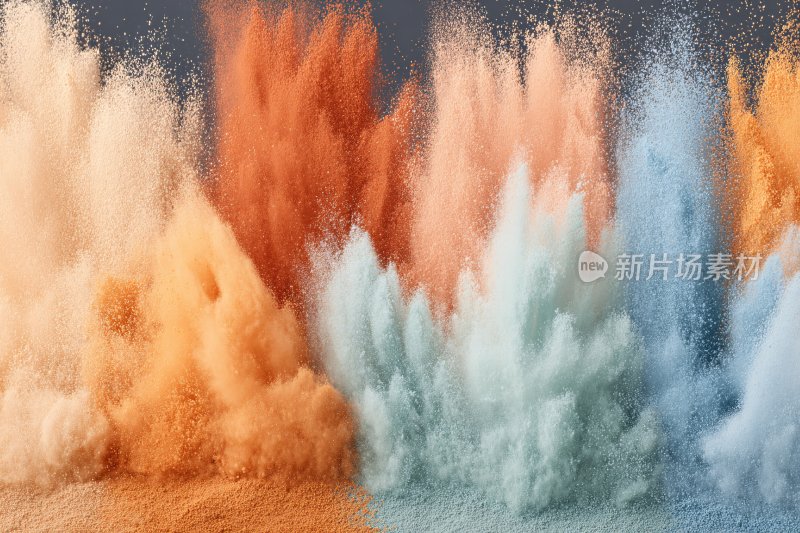 多彩粉末飞扬画面