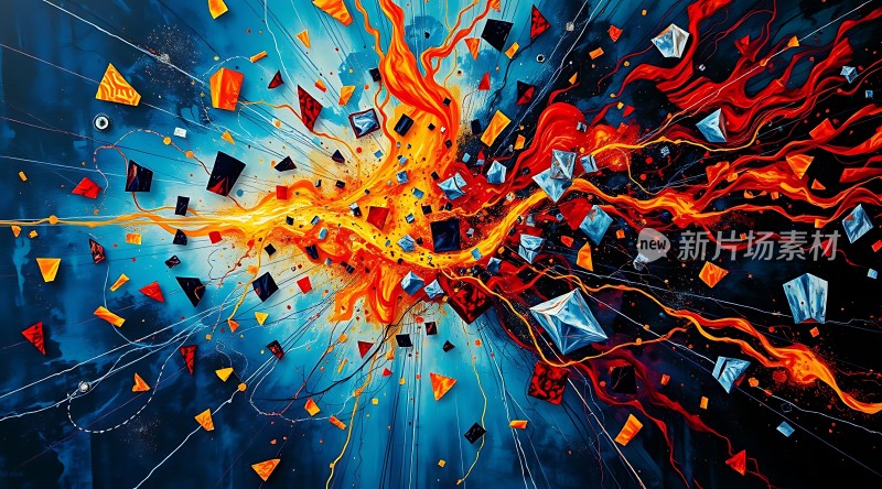 新片场素材烈焰风暴