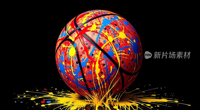 彩色篮球艺术创作