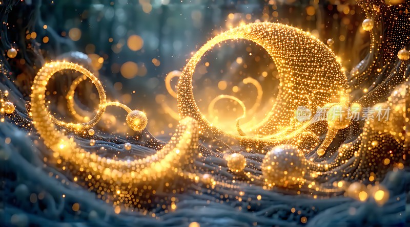 金色粒子漩涡世界
