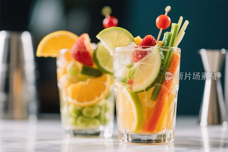 创意水果饮品展示