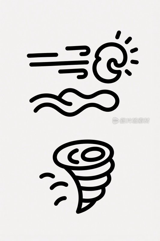 天气元素插画图标